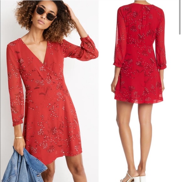 Madewell Dresses & Skirts - Madewell Hazelwood Wrap-Front Mini Dress